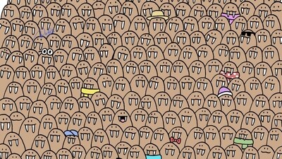Viral Brain Teaser: Can you find five seals hidden perfectly among walruses? (Facebook/@thedudolf)
