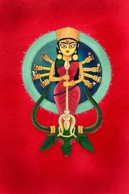 On the sixth day, create a rangoli design inspired by the goddess Katyayani (pinterest) On the sixth day, create a rangoli design inspired by the goddess Katyayani (pinterest)