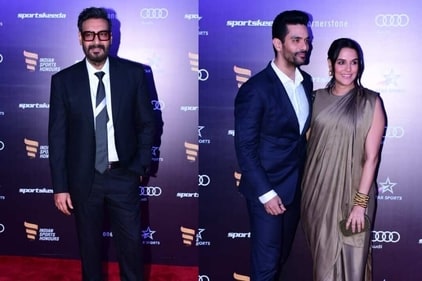 Ajay Devgn, Angad Bedi and Neha Dhupia also attended the fourth edition of the sports awards ceremony. Ajay Devgn, Angad Bedi and Neha Dhupia also attended the fourth edition of the sports awards ceremony.