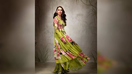 Sharing a slew of photos on her Instagram handle, Aditi Rao Hydari captioned her post, "Ugaadi pachadi personified 💚 Ugaadi subakankshulu 💚 #ugaadi."&nbsp;(Instagram/@aditiraohydari)