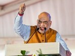Union Home Minister Amit Shah in Bengaluru on Friday. (PTI Photo/Shailendra Bhojak) Union Home Minister Amit Shah in Bengaluru on Friday. (PTI Photo/Shailendra Bhojak)