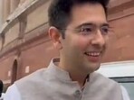 The MP was questioned about his rumoured wedding to actor Parineeti Chopra as he left the Parliament.