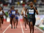 Caster Semenya of South Africa races. 