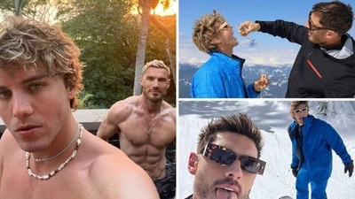 Chris Appleton with lover Lukas Gage.