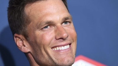 NFL star Tom Brady arrives for the Los Angeles premiere screening of "80 For Brady" at the Regency Village Theatre in Los Angeles. (AFP) NFL star Tom Brady arrives for the Los Angeles premiere screening of "80 For Brady" at the Regency Village Theatre in Los Angeles. (AFP)