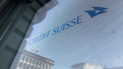 Logos of Swiss banks UBS and Credit Suisse are seen in Zurich, Switzerland. (REUTERS)