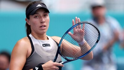 Jessica Pegula of the United States celebrates to the crowd after her straight sets victory against Katherine Sebov (Getty Images via AFP) Jessica Pegula of the United States celebrates to the crowd after her straight sets victory against Katherine Sebov (Getty Images via AFP)