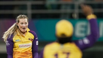 Meanwhile, Sophie Ecclestone bagged two wickets for UPW. (PTI) Meanwhile, Sophie Ecclestone bagged two wickets for UPW. (PTI)