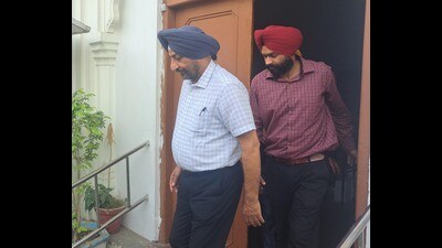 Punjab Police intelligence chief IG Jaskaran Singh leaves after meeting with Akal Takht Jathedar Giani Harpreet Singh at his residence Golden Temple complex, Amritsar on Friday. ((Photo by Sameer Sehgal /Hindustan Times)) Punjab Police intelligence chief IG Jaskaran Singh leaves after meeting with Akal Takht Jathedar Giani Harpreet Singh at his residence Golden Temple complex, Amritsar on Friday. ((Photo by Sameer Sehgal /Hindustan Times))
