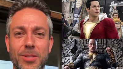 In the comics universe, Black Adam is an archenemy of Shazam. In the comics universe, Black Adam is an archenemy of Shazam.