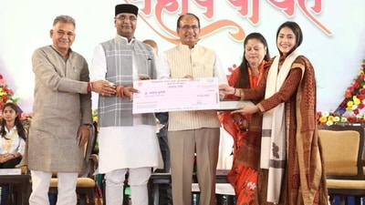 Madhya Pradesh chief minister Shivraj Singh Chouhan at an event in Bhopal