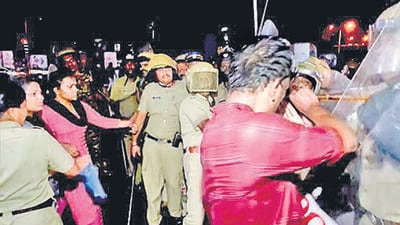 Workers laid siege to many central government offices in the district and police also stepped up security for BJP-RSS offices in the district. (Agencies) Workers laid siege to many central government offices in the district and police also stepped up security for BJP-RSS offices in the district. (Agencies)