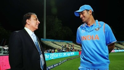 File photo of Sunil Gavaskar and MS Dhoni (ICC/Twitter)