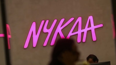 Signage of Nykaa at company's head office in Mumbai, (Bloomberg)