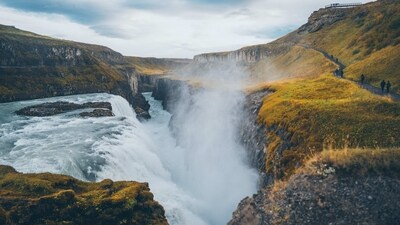Gullfoss, Iceland: Gullfoss, which means "Golden Falls," is a spectacular waterfall located in southwest Iceland. It is one of the most popular tourist attractions in Iceland. (Unsplash) Gullfoss, Iceland: Gullfoss, which means "Golden Falls," is a spectacular waterfall located in southwest Iceland. It is one of the most popular tourist attractions in Iceland. (Unsplash)