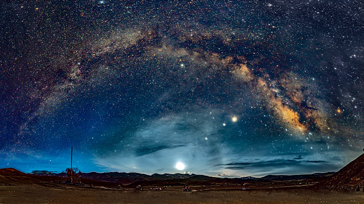 A view of the Milky Way in Hanle, Ladakh, where skies are unusually clear and dark. A view of the Milky Way in Hanle, Ladakh, where skies are unusually clear and dark.