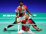 India's Chirag Shetty and Satwiksairaj Rankireddy in action(Action Images via Reuters)