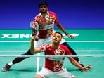India's Chirag Shetty and Satwiksairaj Rankireddy in action.(Action Images via Reuters)