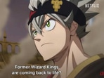 A still from the second trailer of the upcoming Black Clover movie.