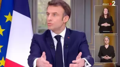 Emmanuel Macron News: Emmanuel Macron is seen during the interview. Emmanuel Macron News: Emmanuel Macron is seen during the interview.