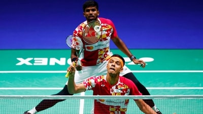 India's Chirag Shetty and Satwiksairaj Rankireddy in action. (Action Images via Reuters)