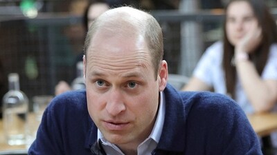 Prince William: Britain's Prince William, Prince of Wales speaks to young Ukrainian refugees. (Reuters)