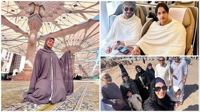 Umrah is a pilgrimage to the holy city of Mecca in Saudi Arabia that can be performed at any time of the year. It is a deeply significant and spiritual experience for Muslims around the world, as it allows them to connect with their faith and history in a profound way. In the last two years, several Indian celebrities have travelled to Mecca to perform Umrah. Here's a look at some Indian celebrities who are currently in the holy city to offer prayers and perform Umrah. (Instagram) Umrah is a pilgrimage to the holy city of Mecca in Saudi Arabia that can be performed at any time of the year. It is a deeply significant and spiritual experience for Muslims around the world, as it allows them to connect with their faith and history in a profound way. In the last two years, several Indian celebrities have travelled to Mecca to perform Umrah. Here's a look at some Indian celebrities who are currently in the holy city to offer prayers and perform Umrah. (Instagram)