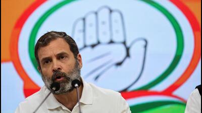 Rahul Gandhi addressed a press conference in Delhi on Saturday, a day after he was disqualified from Lok Sabha. (REUTERS) Rahul Gandhi addressed a press conference in Delhi on Saturday, a day after he was disqualified from Lok Sabha. (REUTERS)