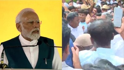 Prime Minister Narendra Modi spoke about the viral video in which former Karnataka chief minister Siddaramaiah could be seen slapping his supporter. Prime Minister Narendra Modi spoke about the viral video in which former Karnataka chief minister Siddaramaiah could be seen slapping his supporter.