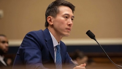 Shou Chew, chief executive officer of TikTok Inc., during a House Energy and Commerce Committee hearing in Washington, DC, US, on Thursday. (Bloomberg) Shou Chew, chief executive officer of TikTok Inc., during a House Energy and Commerce Committee hearing in Washington, DC, US, on Thursday. (Bloomberg)
