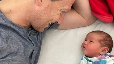 Facebook co-founder Mark Zuckerberg with his daughter Aurelia Chan. (Instagram/Mark Zuckerberg)