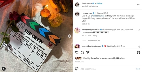 Rhea Kapoor started The Crew shoot on Saturday. Rhea Kapoor started The Crew shoot on Saturday.