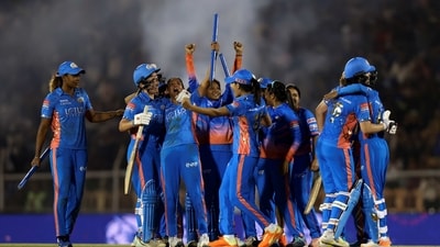 Mumbai Indians defeated Delhi Capitals by seven wickets to clinch the WPL 2023 title at the Brabourne Stadium in Mumbai. (Reuters)