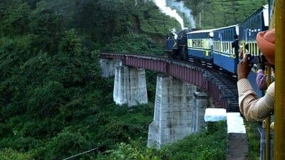 Darjeeling Himalayan Railway: This narrow-gauge train runs between New Jalpaiguri and Darjeeling, offering breathtaking views of the Himalayas along the way. (Pinterest) Darjeeling Himalayan Railway: This narrow-gauge train runs between New Jalpaiguri and Darjeeling, offering breathtaking views of the Himalayas along the way. (Pinterest)
