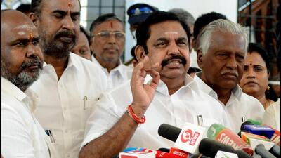 Edappadi K Palaniswami addresses a press conference in Chennai. (ANI) Edappadi K Palaniswami addresses a press conference in Chennai. (ANI)