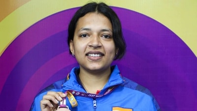 Sift Kaur Samra poses for a picture after winning her first individual ISSF World Cup medal (PTI) Sift Kaur Samra poses for a picture after winning her first individual ISSF World Cup medal (PTI)