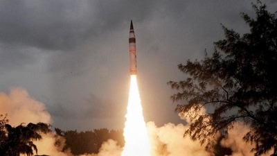 India conducted test flight of its indigenously developed nuclear-capable Agni V long range ballistic missile on December 26. (PTI File Photo) India conducted test flight of its indigenously developed nuclear-capable Agni V long range ballistic missile on December 26. (PTI File Photo)