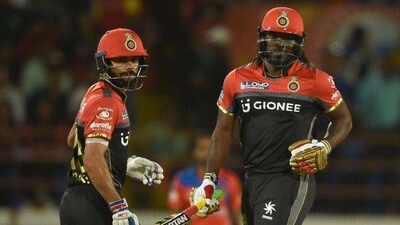 Virat Kohli and Chris Gayle Virat Kohli and Chris Gayle