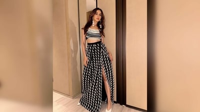 Rakul Preet's outfit is from the clothing house of designer Rimzim Dadu. (Instagram/@rakulpreet) Rakul Preet's outfit is from the clothing house of designer Rimzim Dadu. (Instagram/@rakulpreet)