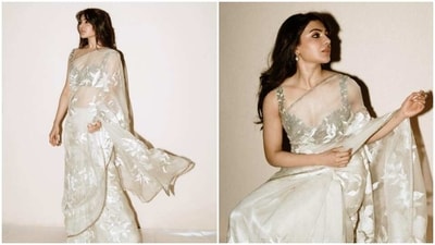 Samantha Ruth Prabhu, in white saree, is epitome of grace (Instagram/@samantharuthprabhuoffl) Samantha Ruth Prabhu, in white saree, is epitome of grace (Instagram/@samantharuthprabhuoffl)