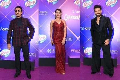 Gulshan Grover, Preeti Jhangiani, and host Rithvik Dhanjani were also seen on the 'purple' carpet on Sunday. Gulshan Grover, Preeti Jhangiani, and host Rithvik Dhanjani were also seen on the 'purple' carpet on Sunday.