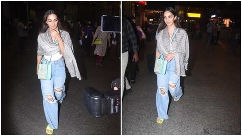 Kiara posed for the cameras. (HT Photos/Varinder Chawla)