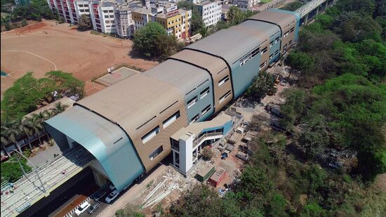 Mangalwar Peth (RTO) metro station. (HT PHOTO)