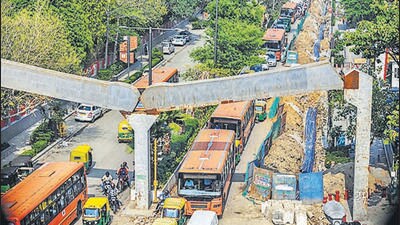 A dug up stretch of Narwana Road on March 24, 2023. (Raj K Raj/HT Photo) A dug up stretch of Narwana Road on March 24, 2023. (Raj K Raj/HT Photo)