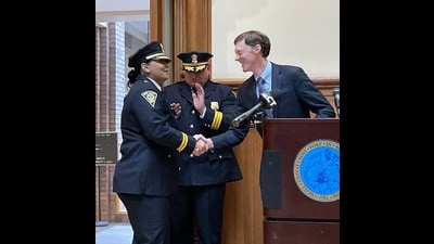 Colon, a 15-year New Haven Police Department (NHPD) veteran, was sworn in as the city’s third assistant police chief in a ceremony on Friday, the New Haven Independent newspaper reported. (Image/PTI)