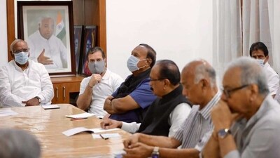 Congress president Mallikarjun Kharge, party leader Rahul Gandhi along with other Opposition leaders, (Twitter/Congress) Congress president Mallikarjun Kharge, party leader Rahul Gandhi along with other Opposition leaders, (Twitter/Congress)
