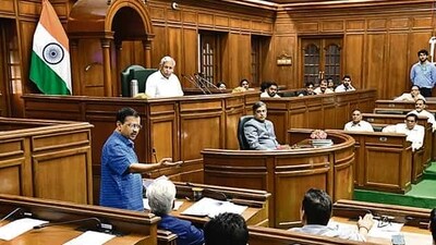 Delhi chief minister Arvind Kejriwal in Delhi Assembly on Monday. (HT Photo) Delhi chief minister Arvind Kejriwal in Delhi Assembly on Monday. (HT Photo)