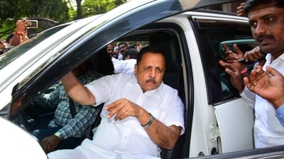 BJP MLA Madal Virupakshappa appears before the Lokayukta office in Bengaluru. (PTI file) BJP MLA Madal Virupakshappa appears before the Lokayukta office in Bengaluru. (PTI file)