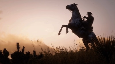 Red Dead Redemption 2 game poster. Red Dead Redemption 2 game poster.