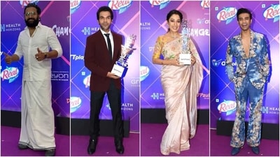 Several celebrities descended the purple carpet at last night's OTTPlay Changemakers Awards 2023 in Mumbai. The awards show celebrated and honoured the pioneers and trendsetters of the entertainment industry who are taking the entire country by storm with their work. The guest list included Kantara actor Rishab Shetty, Rajkummar Rao, Rupali Ganguly, Babil Khan, Oscar-winner Guneet Monga, Sunny Leone, Uorfi Javed, and more stars. Check out the pictures from the event below. (HT Photo/Varinder Chawla) Several celebrities descended the purple carpet at last night's OTTPlay Changemakers Awards 2023 in Mumbai. The awards show celebrated and honoured the pioneers and trendsetters of the entertainment industry who are taking the entire country by storm with their work. The guest list included Kantara actor Rishab Shetty, Rajkummar Rao, Rupali Ganguly, Babil Khan, Oscar-winner Guneet Monga, Sunny Leone, Uorfi Javed, and more stars. Check out the pictures from the event below. (HT Photo/Varinder Chawla)